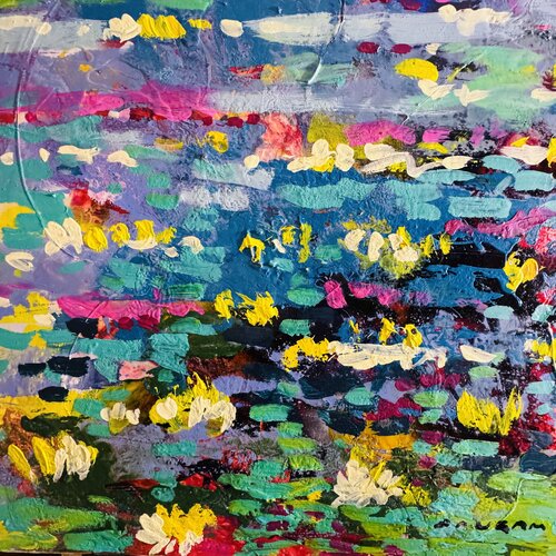 Pink water lilies 3 von Daniel PAUGAM, Malerei kaufen auf Singulart