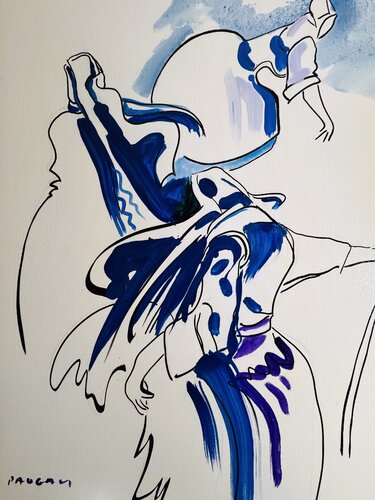 Robes blanches au travail de Daniel PAUGAM, Pintura a la venta en Singulart