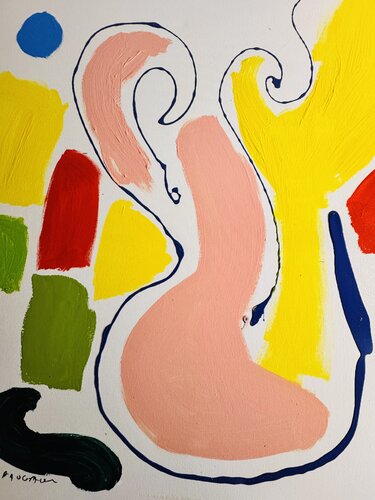 La femme enceinte par Daniel PAUGAM, Peinture en vente sur Singulart