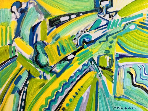 Les champs à sillons von Daniel PAUGAM, Malerei kaufen auf Singulart