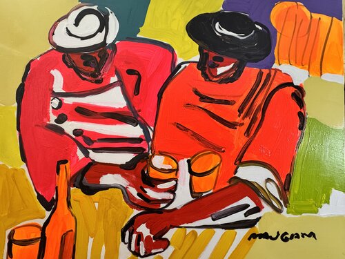 Un verre de Flavien par Daniel PAUGAM, Peinture en vente sur Singulart