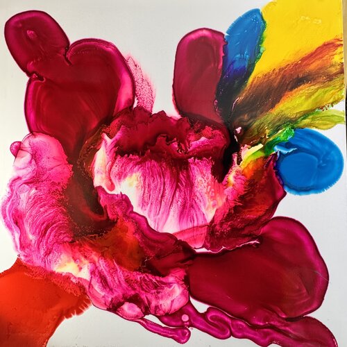 La pivoine amoureuse van Daniel PAUGAM, Schilderij te koop op Singulart