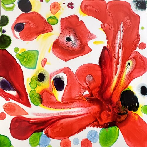 Fleur rouge au vent von Daniel PAUGAM, Malerei kaufen auf Singulart
