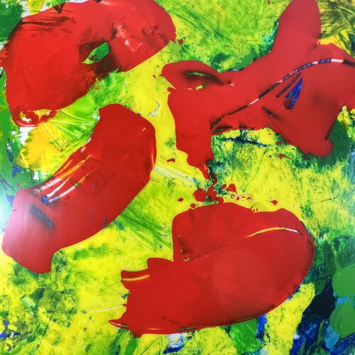 Les 4 coquelicots van Daniel PAUGAM, Schilderij te koop op Singulart