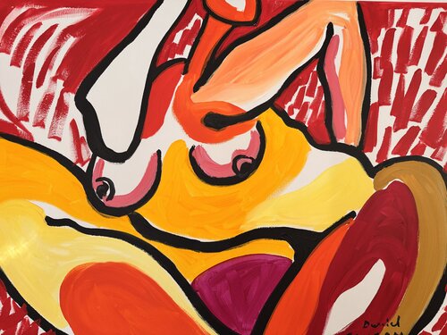 Nu main dans le dos by Daniel PAUGAM, Painting for Sale on Singulart