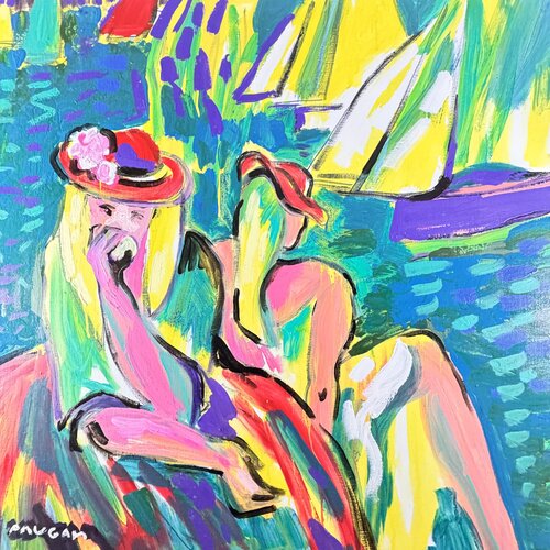 La mangeuse de pommes par Daniel PAUGAM, Peinture en vente sur Singulart