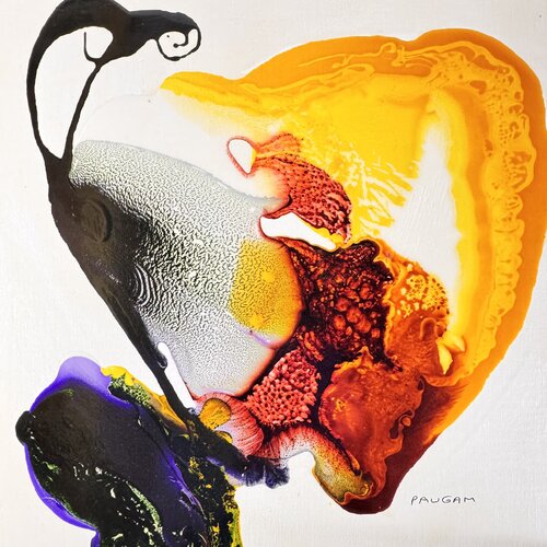 Papillon sur son rocher par Daniel PAUGAM, Peinture en vente sur Singulart