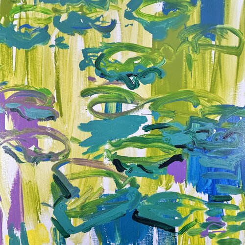 Nénuphars sur l’eau jaune 10 van Daniel PAUGAM, Schilderij te koop op Singulart