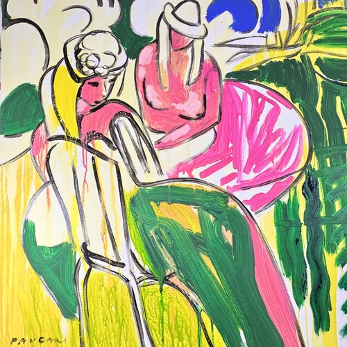 2 chapeaux (2 ) par Daniel PAUGAM, Peinture en vente sur Singulart