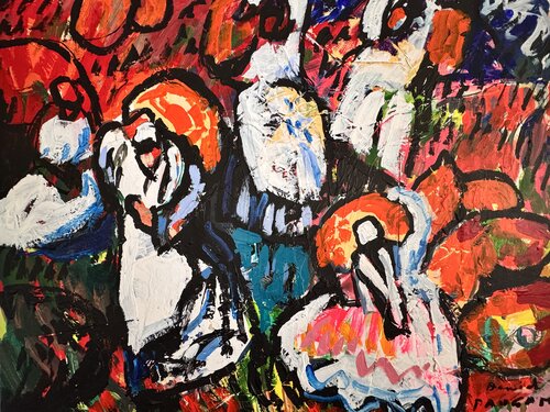 Les porteuses van Daniel PAUGAM, Schilderij te koop op Singulart