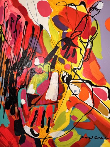 La femme en marche par Daniel PAUGAM, Peinture en vente sur Singulart