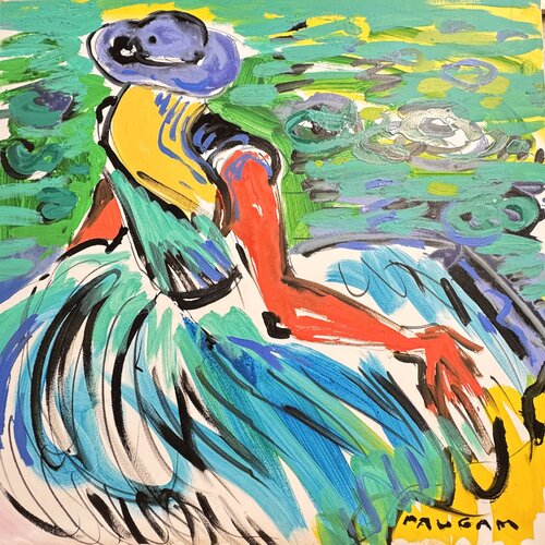 La robe - nénuphar par Daniel PAUGAM, Peinture en vente sur Singulart