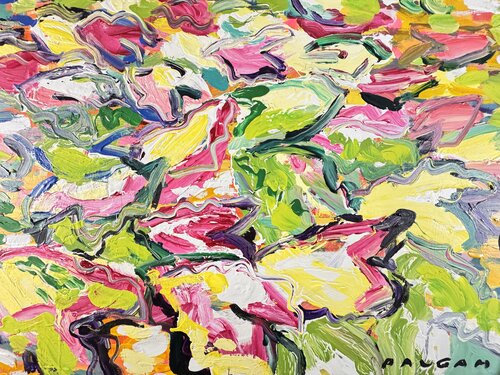 Les nénuphars chanceux 3/3 by Daniel PAUGAM, Painting for Sale on Singulart