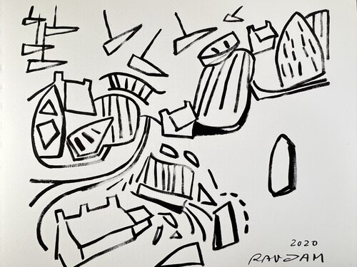Le hangar agricole à bricoles by Daniel PAUGAM, Painting for Sale on Singulart