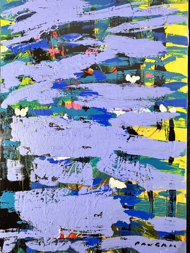 Les papillons blancs sur l’eau von Daniel PAUGAM, Malerei kaufen auf Singulart