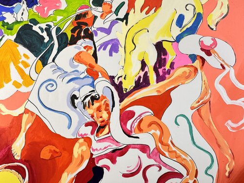 Les rubans blancs di Daniel PAUGAM, Pittura in vendita su Singulart