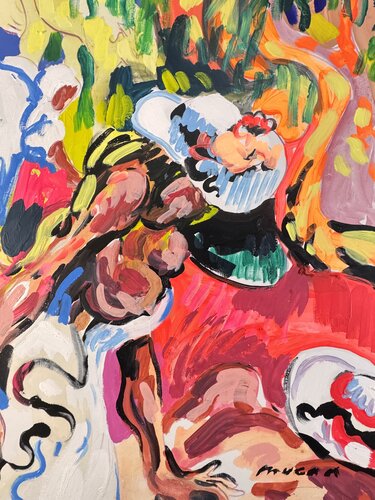 Le grand chapeau par Daniel PAUGAM, Peinture en vente sur Singulart