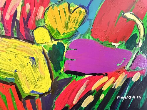 Bord de mer à Saint Tropez van Daniel PAUGAM, Schilderij te koop op Singulart