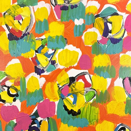 Les nymphéas modernes 2/3 di Daniel PAUGAM, Pittura in vendita su Singulart