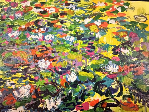 Fleurs s’ouvrant sur l’eau 1 van Daniel PAUGAM, Schilderij te koop op Singulart