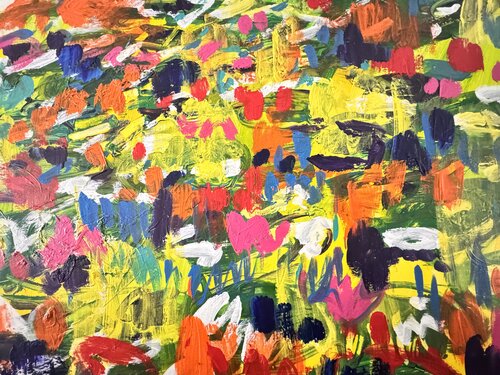 Fleurs s’ouvrant sur l’eau 3 par Daniel PAUGAM, Peinture en vente sur Singulart