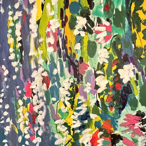 Fleurs tombant par Daniel PAUGAM, Peinture en vente sur Singulart