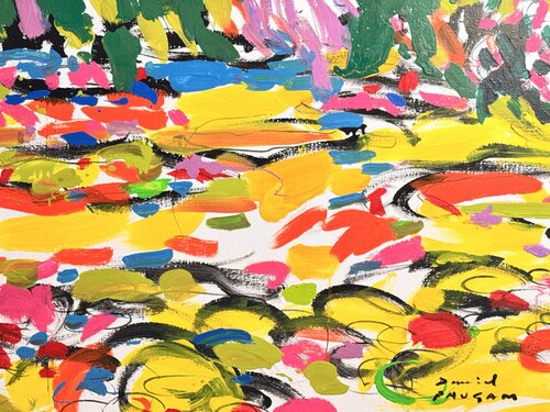 Végétation sur l’eau 1/3 par Daniel PAUGAM, Peinture en vente sur Singulart