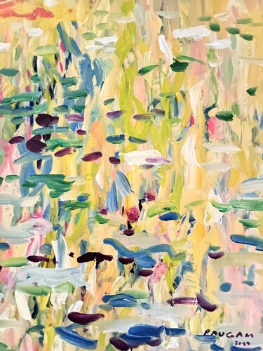 Les reflets jaunes et violets von Daniel PAUGAM, Malerei kaufen auf Singulart