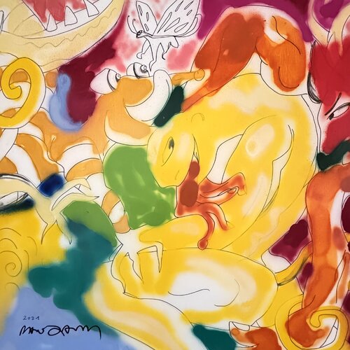 Les animaux réconciliés di Daniel PAUGAM, Pittura in vendita su Singulart