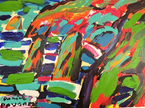 Les roches indomptables 4 van Daniel PAUGAM, Schilderij te koop op Singulart