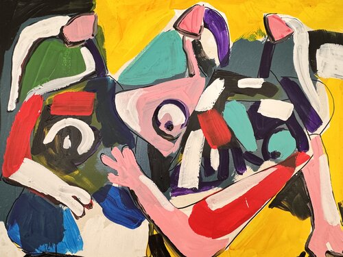 3 femmes assises par Daniel PAUGAM, Peinture en vente sur Singulart