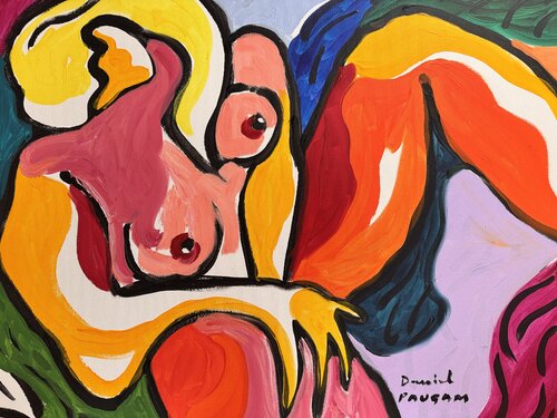 Nu se tripotant par Daniel PAUGAM, Peinture en vente sur Singulart