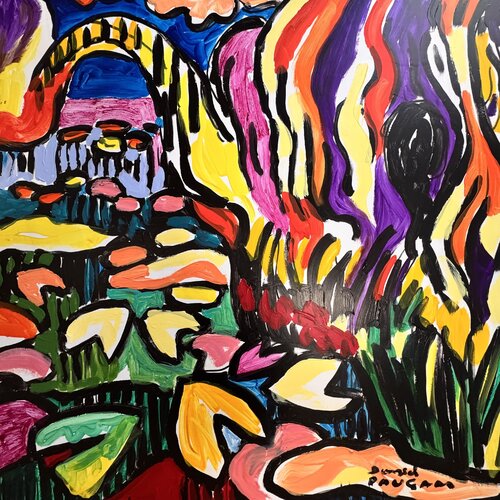 Nymphéas rêvant de lumière 2 van Daniel PAUGAM, Schilderij te koop op Singulart