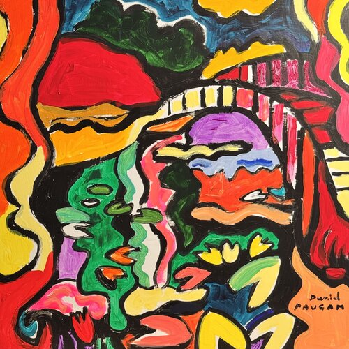 Nymphéas rêvant de lumière 3 di Daniel PAUGAM, Pittura in vendita su Singulart