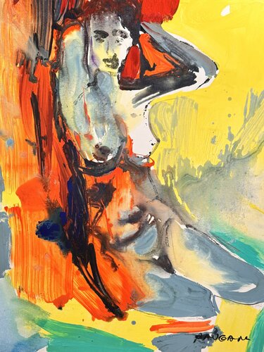 Le sein blanc van Daniel PAUGAM, Schilderij te koop op Singulart