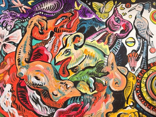 La chasse aux papillons van Daniel PAUGAM, Schilderij te koop op Singulart