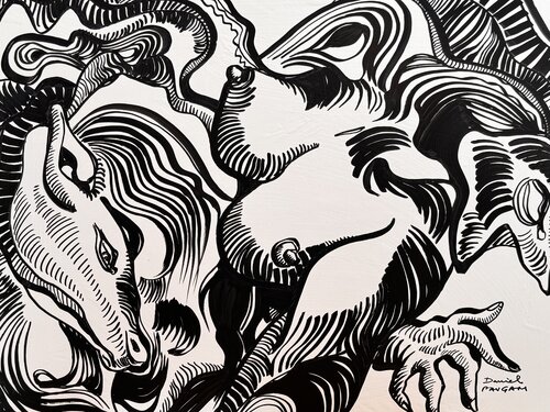 La souffrance de la déesse par Daniel PAUGAM, Peinture en vente sur Singulart