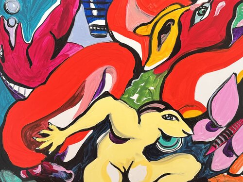 La course au trésor par Daniel PAUGAM, Peinture en vente sur Singulart