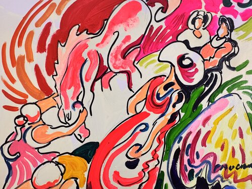 Vent rouge par Daniel PAUGAM, Peinture en vente sur Singulart