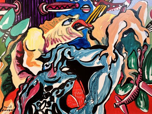 Le languier à derrières by Daniel PAUGAM, 油畫 for Sale on Singulart