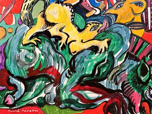 La décontraction du dos par Daniel PAUGAM, Peinture en vente sur Singulart