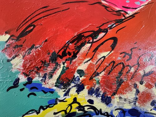 Falaise rouge von Daniel PAUGAM, Malerei kaufen auf Singulart