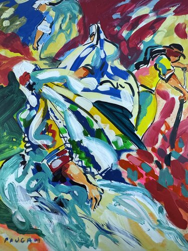 Bigoudens au bord de la mer by Daniel PAUGAM, 회화 for Sale on Singulart