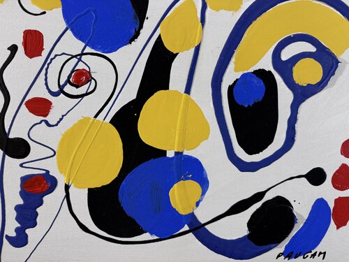 Spectacle bleu jaune rouge von Daniel PAUGAM, Malerei kaufen auf Singulart
