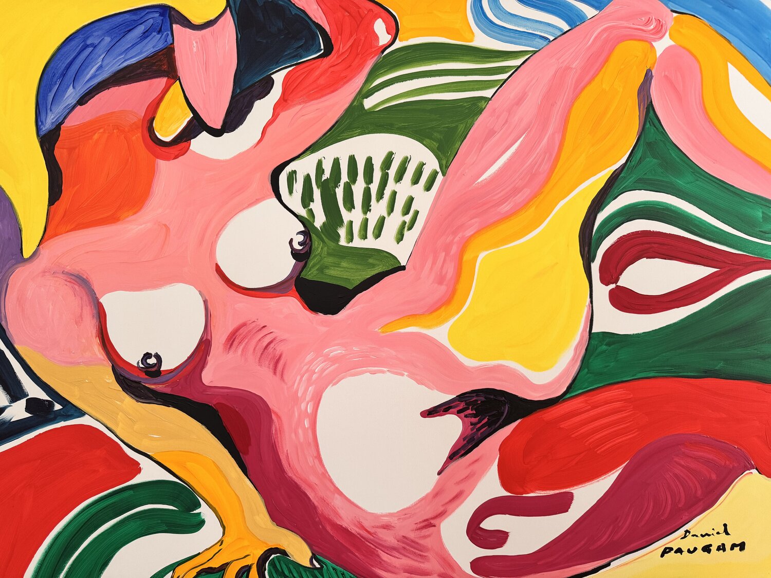 Nu se caressant les cheveux Daniel PAUGAM