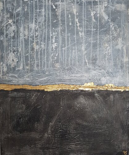 Goldstreif van Susanne Tritscher, Schilderij te koop op Singulart