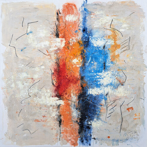 rot.trifft.blau de Justina Trefz, Pintura a la venta en Singulart