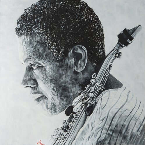 La luce dal varco - Wayne Shorter von paolo braccini, Malerei kaufen auf Singulart