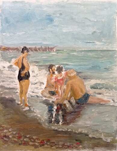 Una giornata al mare by Debora Ferruzzi Caruso, Painting for Sale on Singulart