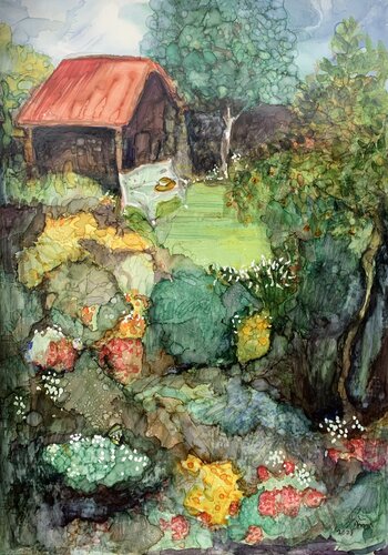The Schreber Garden by Janet Dixon, Painting for Sale on Singulart